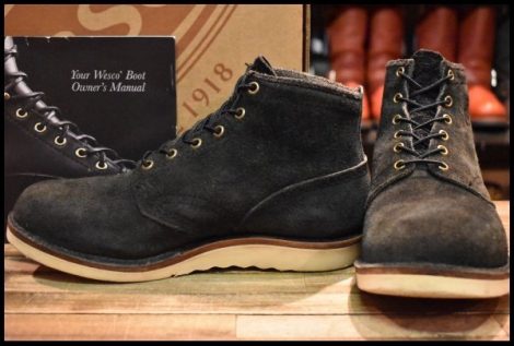 【7.5D 箱付 良品】WESCO ウエスコ カスタムジョブマスター 黒 ブラックラフアウト ビブラム1010 レースアップ ブーツ HOPESMORE