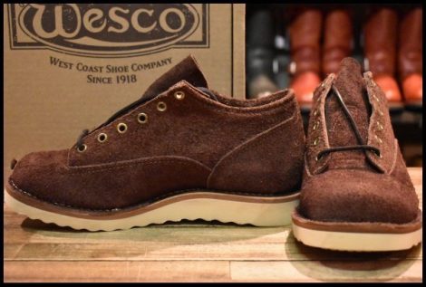 【7.5D 未使用】WESCO ウエスコ カスタムJHクラシックス オックスフォード ブラウン ラフアウト 短靴 ジョンヘンリー ブーツ HOPESMORE