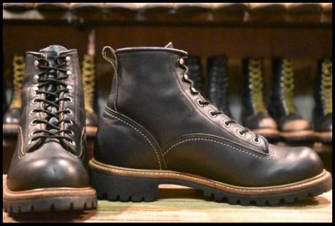 【7.5D 良品 16年】レッドウィング 2935 ビブラム ラインマン ブラック 黒 ラグソール LTT レースアップ ブーツ redwing HOPESMORE