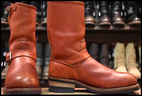【7D 良品 PT91プリント 95年】レッドウィング 8271 エンジニア 赤茶 オロラセット スチールトゥ ブーツ redwing HOPESMORE