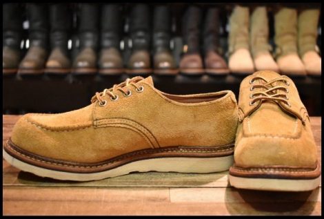 【7.5D 良品 11年】レッドウィング 8105 スエード オックスフォード ラフアウト モックトゥ ローカット ブーツ redwing HOPESMORE