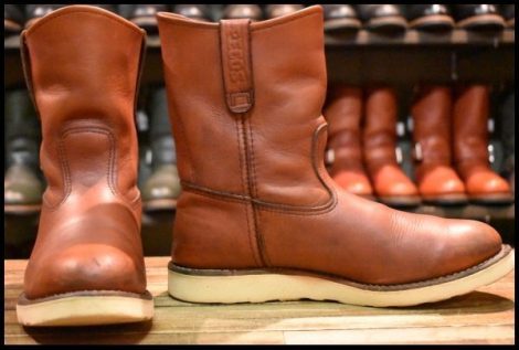 【9E 良品 12年】レッドウィング 8866 ペコス 赤茶 オロラセット クッションソール ブーツ redwing HOPESMORE