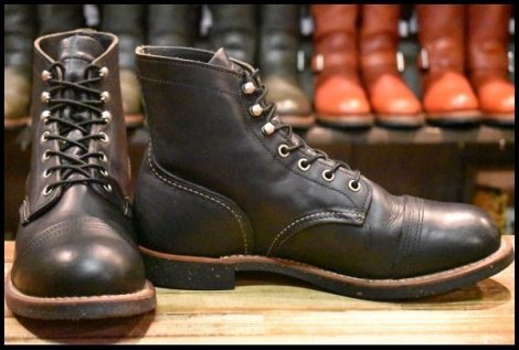 【9D 良品 13年】レッドウィング 8114 アイアンレンジ 黒 ブラックハーネス キャップトゥ 8084 レースアップ ブーツ redwing HOPESMORE
