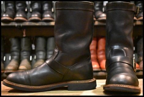 【9D 良品 12年】レッドウィング 8122 アイアンスミス エンジニア ブラック ハーネス 黒 キャップトゥ ブーツ redwing HOPESMORE