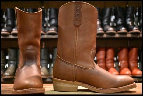【8E 良品 03年】レッドウィング 1155 ペコス 茶 ブラウン ベルバリタン ロング プルオン ブーツ redwing pecos HOPESMORE