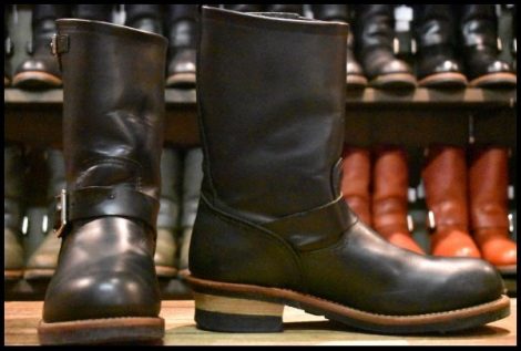 【8.5D 良品 12年】レッドウィング 2268 エンジニア 黒 ブラッククローム スチールトゥ ブーツ redwing HOPESMORE