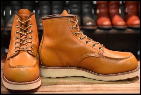 【7E 良品 18年】レッドウィング 9875 アイリッシュセッター ゴールドラセット モックトゥ レースアップ ブーツ redwing HOPESMORE