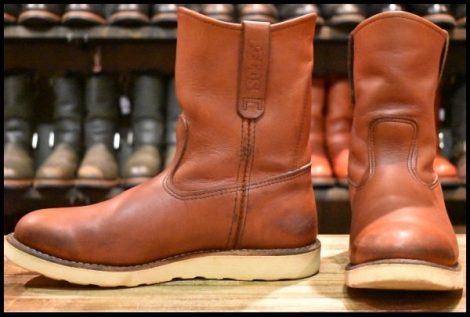 【9E 良品 12年】レッドウィング 8866 ペコス 赤茶 オロラセット クッションソール ブーツ redwing HOPESMORE