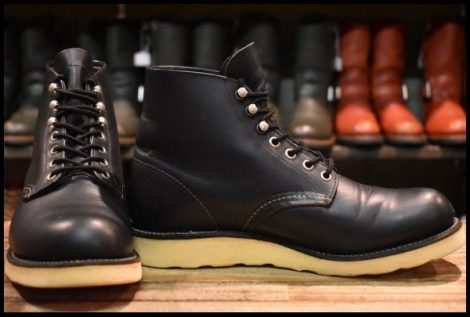 【7.5D 良品 犬タグ 99年】レッドウィング 8165 アイリッシュセッター 黒 ブラッククローム プレーントゥ ブーツ redwing HOPESMORE