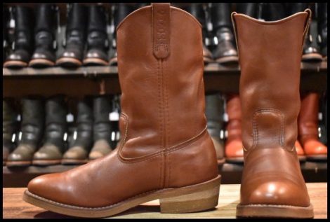 【9E 良品 17年】レッドウィング 8845 ペコス 茶 ブラウン シガーリタン ロング プルオン ブーツ redwing pecos HOPESMORE
