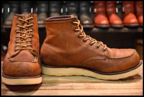 【9E 良品 羽タグ】レッドウィング 875 アイリッシュセッター 茶 オロイジナル モックトゥ 編み上げ ブーツ redwing HOPESMORE