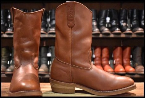 【9E 良品 17年】レッドウィング 8845 ペコス 茶 ブラウン シガーリタン ロング プルオン ブーツ redwing pecos HOPESMORE