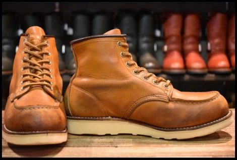 【7.5E 中古 11年】レッドウィング 9875 アイリッシュセッター ゴールドラセット モックトゥ レースアップ ブーツ redwing HOPESMORE