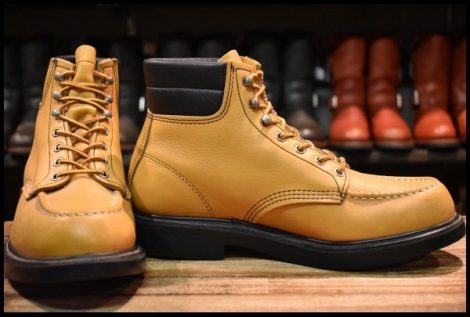 【9E 美品 13年】レッドウィング 8807 スーパーソール メイズ マスタング モックトゥ 編み上げ 黄色 ブーツ redwing HOPESMORE