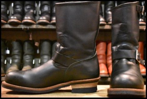 【10D 良品 15年】レッドウィング 2268 エンジニア 黒 ブラッククローム スチールトゥ ブーツ redwing HOPESMORE