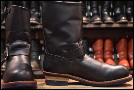【10D 良品 15年】レッドウィング 2268 エンジニア 黒 ブラッククローム スチールトゥ ブーツ redwing HOPESMORE