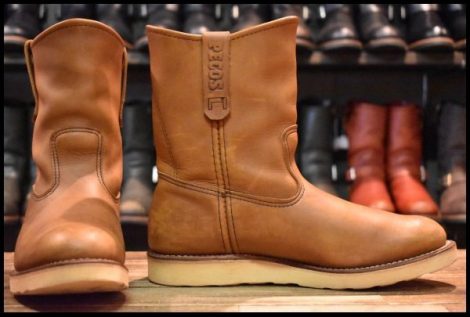 【8.5E 良品 09年】レッドウィング 866 ペコス 茶 オロイジナル ブラウン プルオン ブーツ redwing pecos HOPESMORE