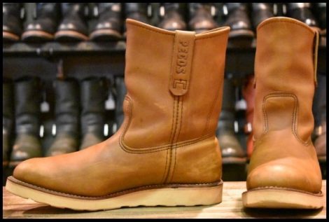 【8.5E 良品 09年】レッドウィング 866 ペコス 茶 オロイジナル ブラウン プルオン ブーツ redwing pecos HOPESMORE
