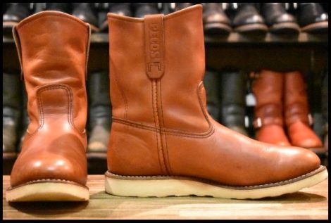【8.5E 良品 12年】レッドウィング 8866 ペコス 赤茶 オロラセット プルオン クッションソール ブーツ redwing pecos HOPESMORE