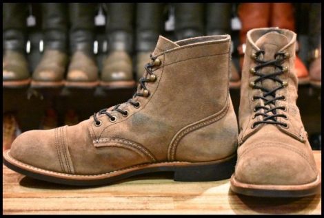 【9.5D 良品 22年】レッドウィング 8087 アイアンレンジャー ミュールスキナーラフアウト 編み上げ ブーツ redwing HOPESMORE