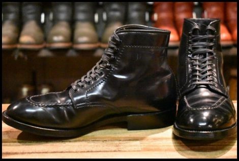 【6D 良品】ALDEN オールデン 45699H モックトゥブーツ ブラック コードバン モディファイドラスト 黒 編み上げ レースアップ HOPESMORE