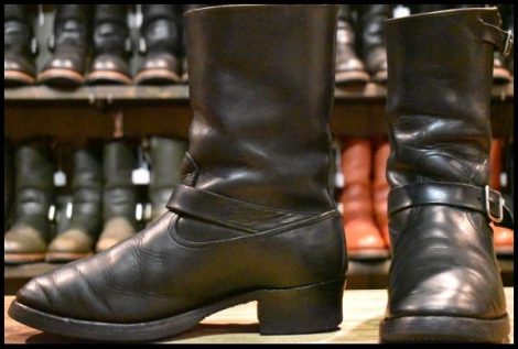 【8 良品】Unknown エンジニア BILTRITE ブラック 黒 先芯無し プルオン ブーツ redwing HOPESMORE