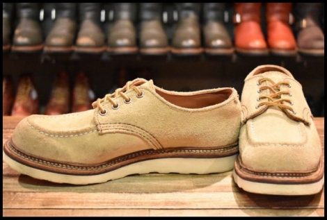 【7.5D 良品 14年】レッドウィング 8097 スエード オックスフォード ラフアウト モックトゥ 短靴 ブーツ 8105 redwing HOPESMORE