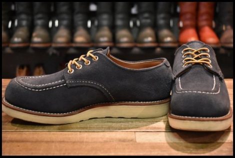 【6.5D 良品 BEAMS別注 14年】レッドウィング 8096 ネイビースエード オックスフォード モック 編み上げ ブーツ redwing HOPESMORE