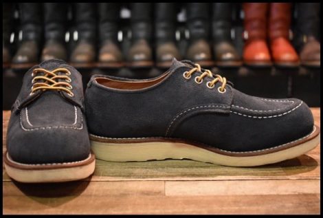 【6.5D 良品 BEAMS別注 14年】レッドウィング 8096 ネイビースエード オックスフォード モック 編み上げ ブーツ redwing HOPESMORE