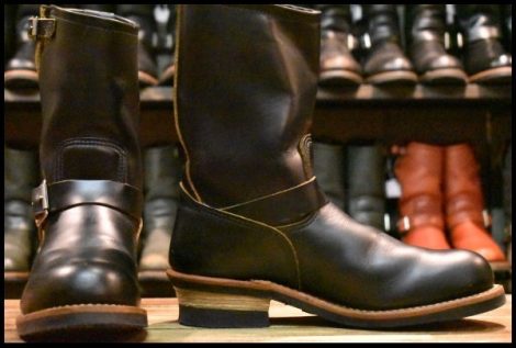 【9.5D 箱付 良品】レッドウィング 9268 エンジニア 黒 ブラック クローンダイク スチールトゥ ブーツ 2268 redwing HOPESMORE