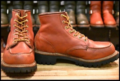 【6.5E 良品 犬タグ 98年】レッドウィング 8175 アイリッシュセッター 赤茶 オロラセット モック 編み上げ 875 ブーツ redwing HOPESMORE