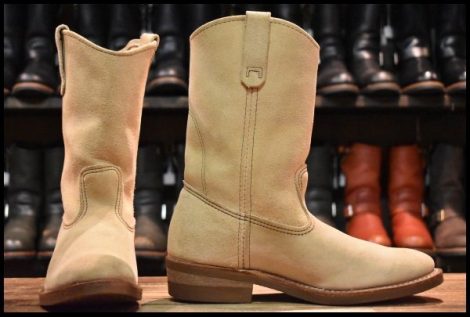 【8.5E 良品 08年】レッドウィング 8156 スエード ペコス ベージュ ホーソーン アビレーンラフアウト ブーツ redwing pecos HOPESMORE