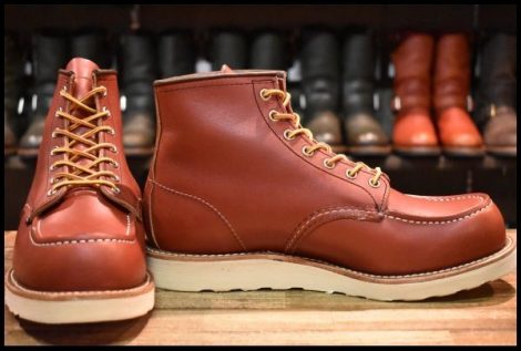 【9E 箱付 美品 犬タグ復刻 23年】レッドウィング 8875 アイリッシュセッター 赤茶 オロラセット モックトゥ ブーツ redwing HOPESMORE