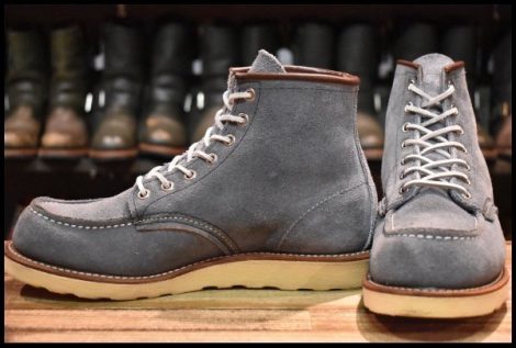 【7E 美品 11年】レッドウィング 8143 スエード アイリッシュセッター スレートブルー 水色 モックトゥ ブーツ redwing HOPESMORE