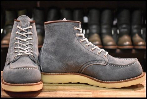 【7E 美品 11年】レッドウィング 8143 スエード アイリッシュセッター スレートブルー 水色 モックトゥ ブーツ redwing HOPESMORE