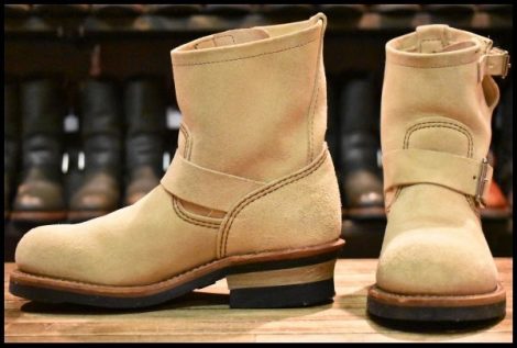 【5D 美品 09年】レッドウィング 2965 スエード ショートエンジニア ホーソーンアビレーンラフアウト ブーツ redwing HOPESMORE