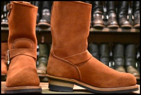 【8D 良品 05年】レッドウィング 8812 赤茶スエード エンジニア カッパー ラフアウト スチールトゥ ブーツ redwing HOPESMORE
