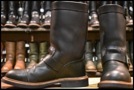 【7D 美品 11年】レッドウィング 8122 アイアンスミス エンジニア ブラック ハーネス 黒 キャップトゥ ブーツ redwing HOPESMORE