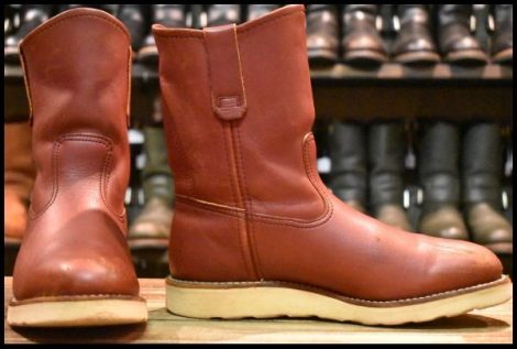 【7E 箱付 良品 犬タグ 98年】レッドウィング 8866 ペコス 茶 オロラセット 赤茶 プルオン ブーツ redwing pecos HOPESMORE