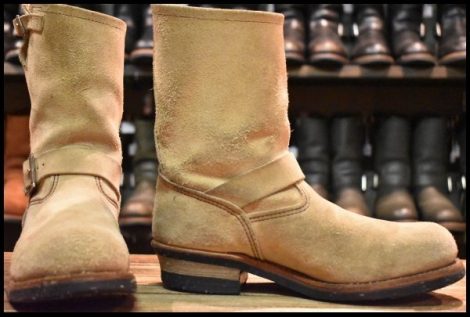 【8D 良品 08年】レッドウィング 8268 スエード エンジニア ホーソーンアビレーンラフアウト スチールトゥ ブーツ redwing HOPESMORE