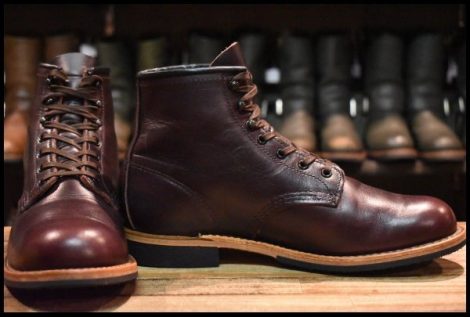 【7.5D 箱付 美品 24年】レッドウィング 9419 ベックマン ブラックチェリー エクスカリバー プレーントゥ ブーツ redwing HOPESMORE