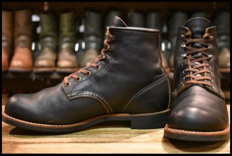 【7D 良品 23年】レッドウィング 3345 ブラックスミス 黒 プレーリー プレーントゥ レースアップ ブーツ redwing HOPESMORE