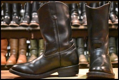 【6.5E 良品 旧羽タグ 96年】レッドウィング 8155 ペコス 黒 ブラッククローム ブーツ redwing pecos HOPESMORE