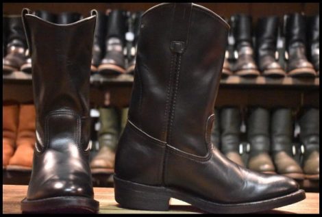 【6.5E 良品 旧羽タグ 96年】レッドウィング 8155 ペコス 黒 ブラッククローム ブーツ redwing pecos HOPESMORE