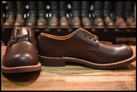 【9D DEAD 羽タグ 98年】レッドウィング 8100 オックスフォード ガラスレザー コレクテッドグレイン フォアマン redwing HOPESMORE