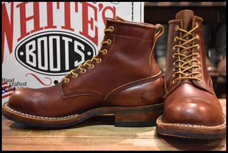 【8.5E 箱付 良品】WHITE’S ホワイツ スモークジャンパー 350BMVST ブラウン クロムエクセル ビブラム430 茶 ブーツ HOPESMORE