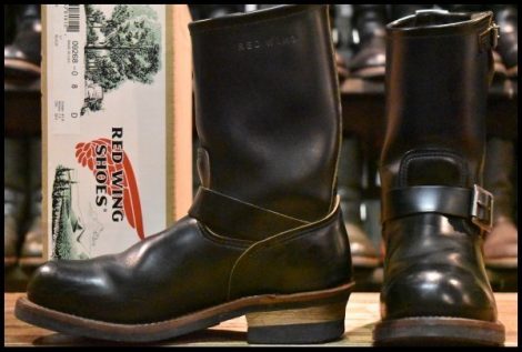 【8D 箱付 良品 14年】レッドウィング 9268 エンジニア 黒 ブラック クローンダイク スチールトゥ ブーツ redwing HOPESMORE