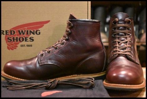 【6.5D 箱付 美品 24年】レッドウィング 9419 ベックマン ブラックチェリー エクスカリバー プレーントゥ ブーツ redwing HOPESMORE