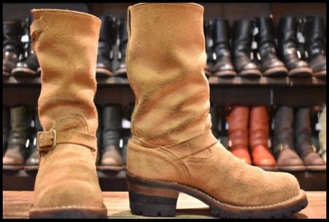 【8.5D 良品 11年】WESCO ウエスコ カスタムボス バーラップ ラフアウト スエード11インチハイト ビブラム ベージュ ブーツ HOPESMORE
