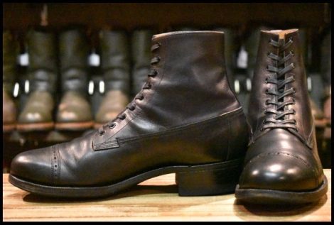 【8 良品】Aristocrat アリストクラット ローウェル 編み上げブーツ ブラック 黒 レースアップ ブーツ redwing HOPESMORE